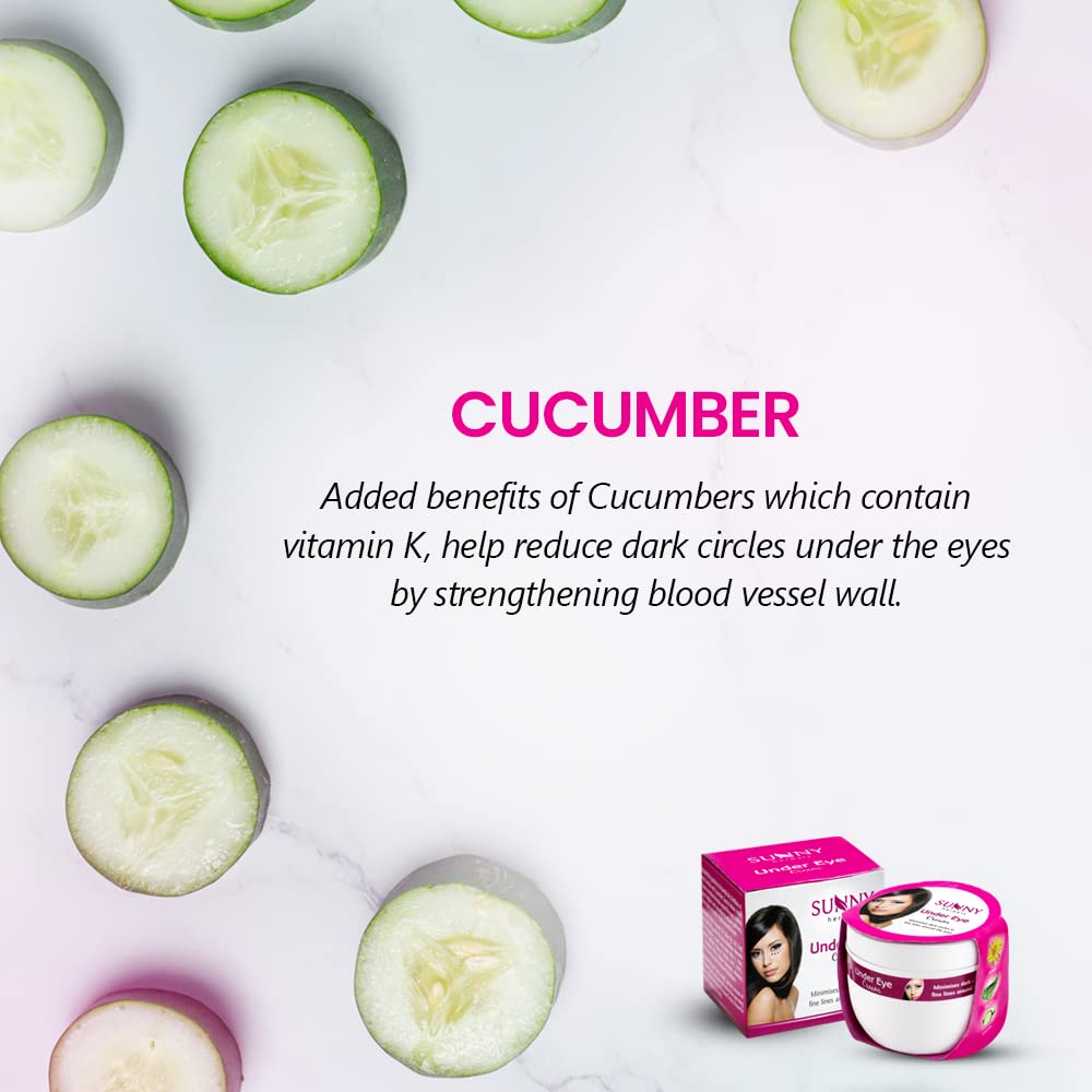 Sunny Herbals Under Eye Cream 50 g Twin Pack For Puffiness Dark Circles Fine Lines Brighter Smoother Look