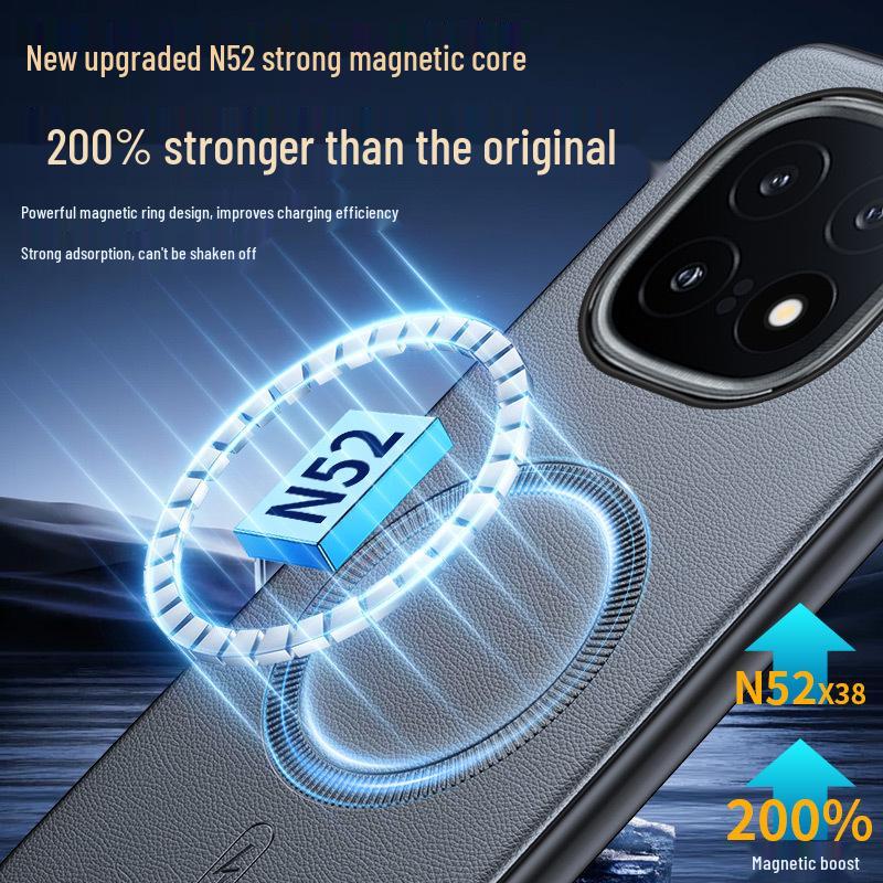 iQOO 15 Premium Leather Protective Case with Magnetic Wireless Charging Compatibility