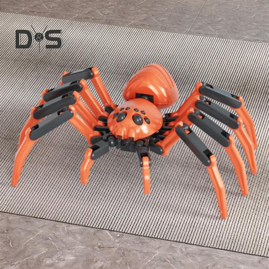Spider Robot Action Figure with Accessories Movable Joints 3D Printed Model Toy Articulated Dummy Figurine Home Office Decoration Ornament