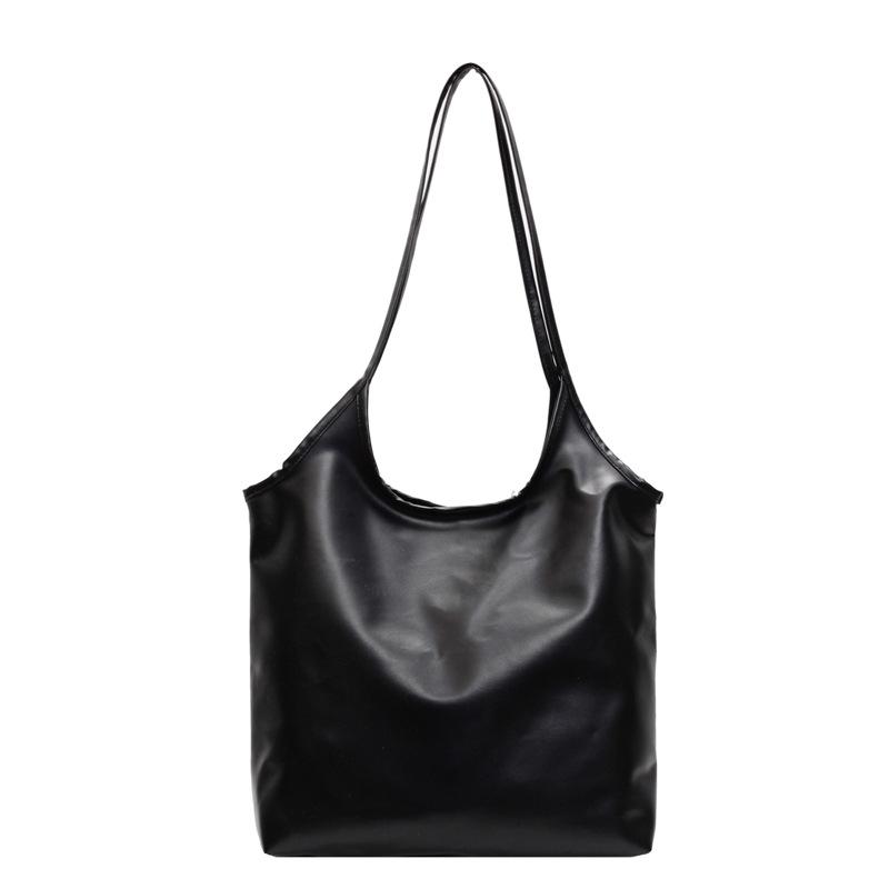 

Autumn and winter new large-capacity fashion commuting texture shoulder bag women s versatile foreign style texture tote bag women чёрный