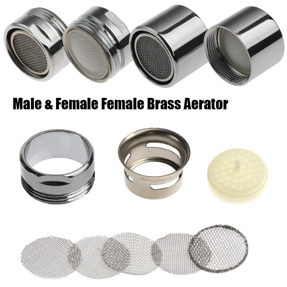 1 Set Chrome Finish Faucet Aerator Water Saving Tap Aerator Water Purifier Filter Nozzle Bubbler Diffuser Faucet Accessories