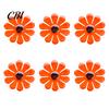 Outdoor Metal Flower Decor 6Pcs Flowers Wall Decor, Sunflower Ornament Art, Waterproof Art Hanging Decoration Garden for Outside Indoor Patio,