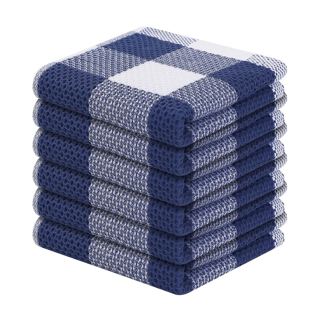 Homaxy 100% Cotton Waffle Weave Kitchen Towels Super Absorbent and Machine Clean Tool Washable Dish Towels for Drying Dishes