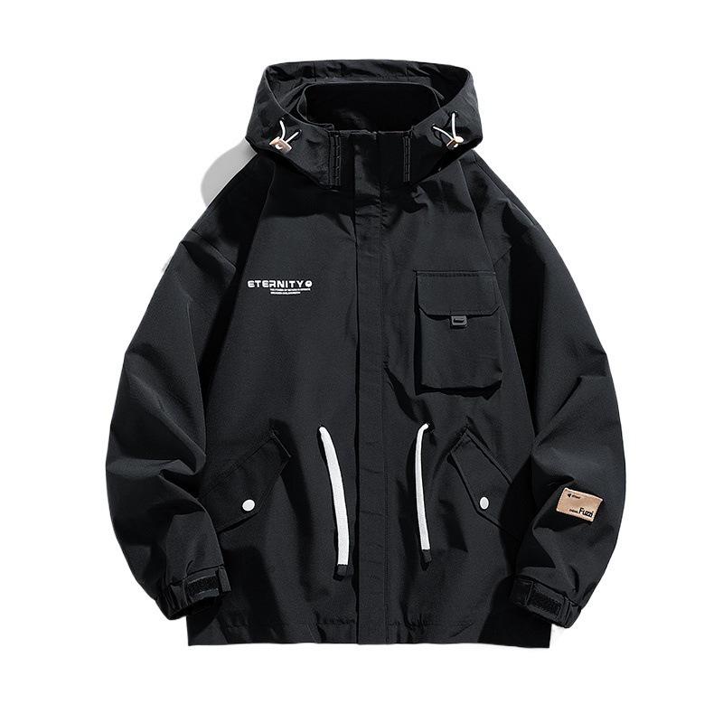 2026 Men's Plus Size Hooded Workwear Jacket for Spring and Autumn