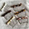 Korean-Japanese Style Acetate Bow Hair Comb for Women – Elegant Hair Bun & Bangs Accessory