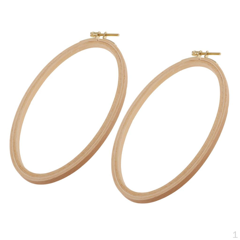 

2 Овальные деревянные пяльцы для вышивания гобеленовым швом 22x15см