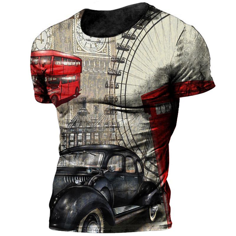 Vintage 66 Route Biker Motor 3d Printed Men's T Shirts Oversized  Short Sleeve Camiseta