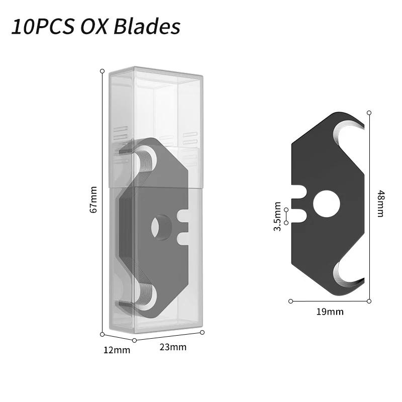 10pcs Heavy Duty Quick Sharper Cutting Blade Round Head Hook Carpet Cutting T-shaped Wallpaper Art Knife Blade