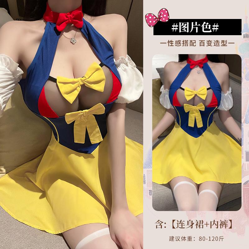 

Оригинальное платье принцессы Эльзы для косплея COS Halloween Hollow Snow White Performance Costume Set One Size [80-120]