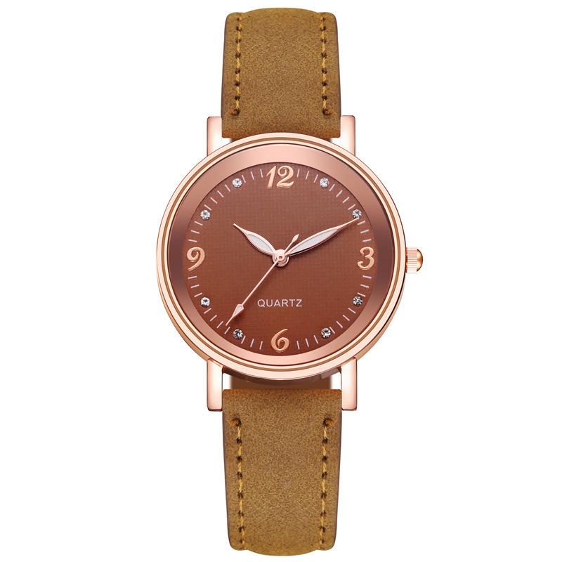 Women Quartz Analog Wrist Watch Leather Strap Casual Fashion Gift Decoration