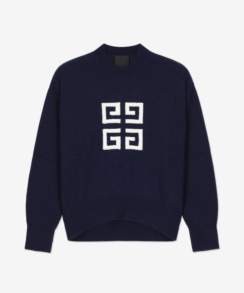 GIVENCHY 4G Logo Knit - Navy:White / Bw90Qy4Zeq411