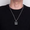 English Bulldog Titanium Steel Men's Pendant Necklace