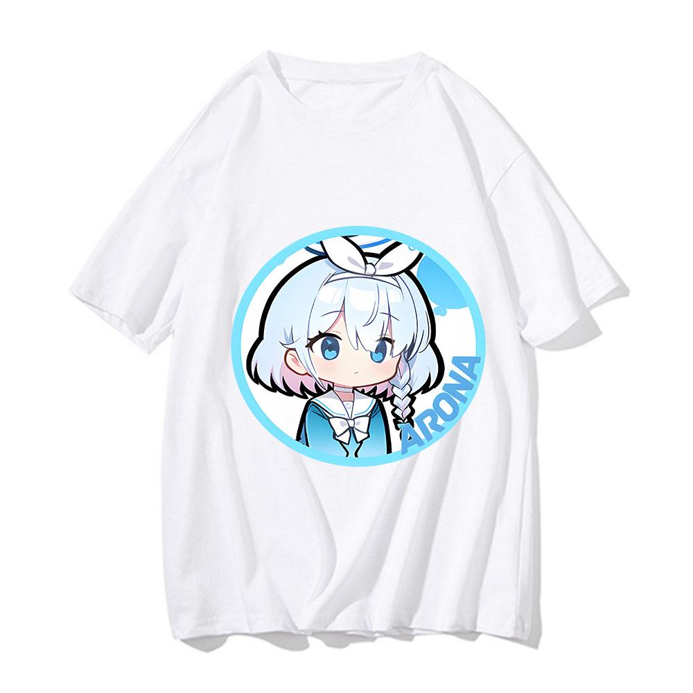 ARONA Blue Archive T-shirt Women Men Harajuku Anime Cartoon Graphic Kawaii Short Sleeve Tee Shirt Unisex Casual Y2k Clothing