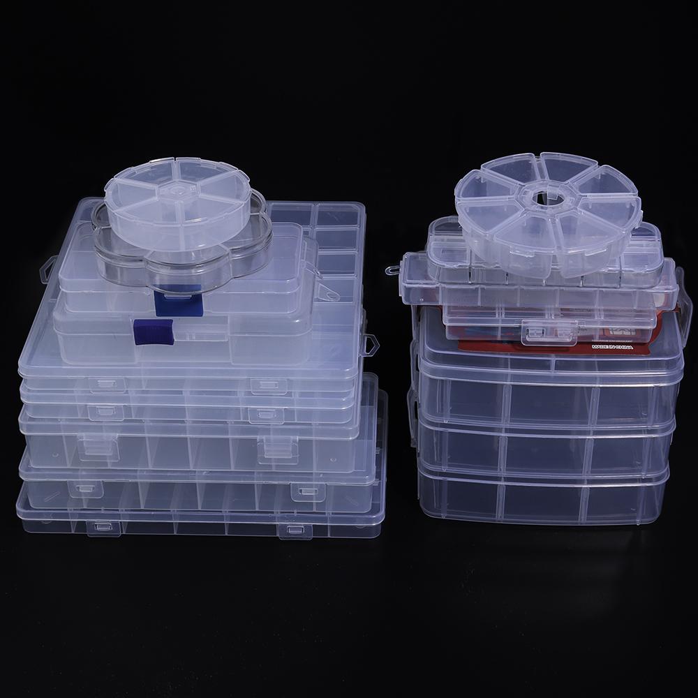 1pcs Transparent Plastic Storage Box Multifunctional Jewelry Box For Jewelry Organizer Storage Small Item Supplies Container Box