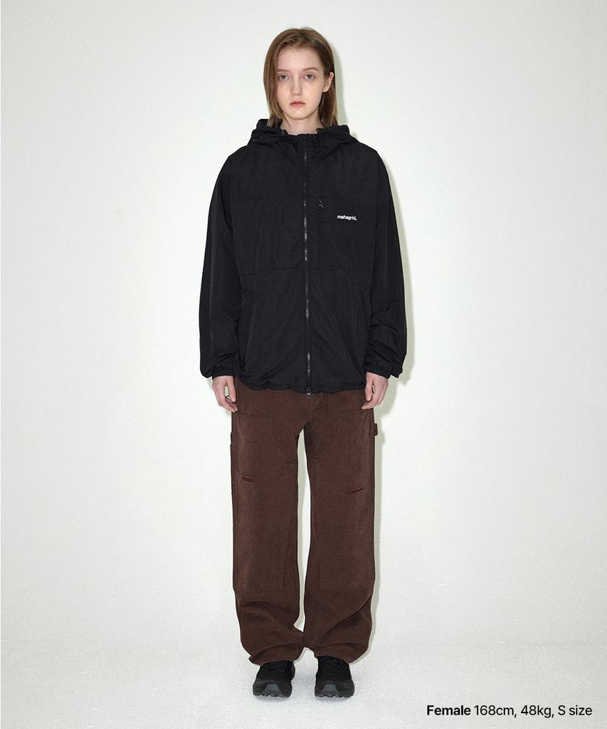 Mahagrid Basic Logo Nylon Windbreaker Black(Mg2Efmsc00A)