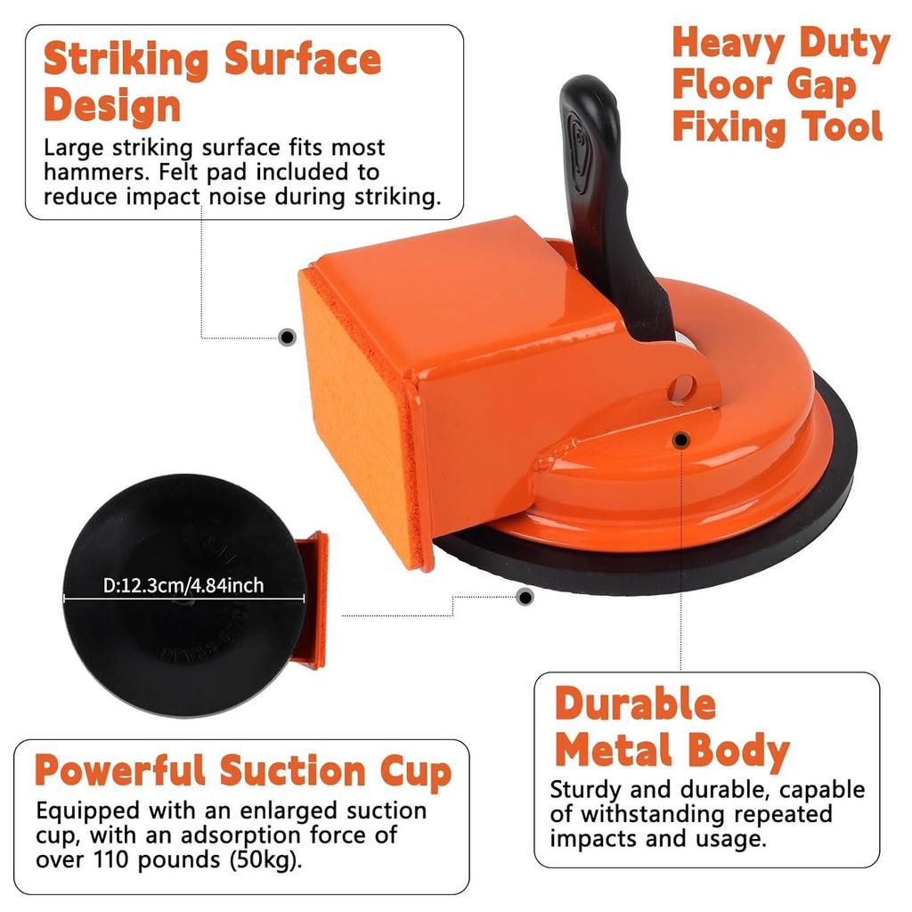 Floor Gap Fixer Tool,Plank Grabber with 4.84'' ,Suction Cup for Laminate Wood Tile Vinyl