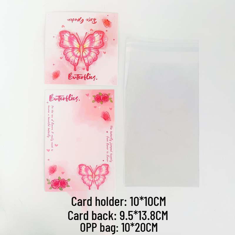 Butterfly Cartoon Greeting Card Set - Cute Gift Packaging and Ornaments. 50 No. 10 Staples