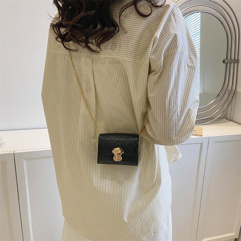 Chic Street Fashion Pu Leather Small Square Bag With Stitching Detail For Daily Use