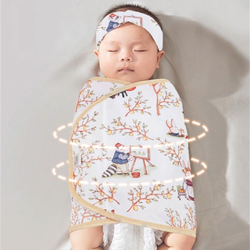 Baby Pucktücher Decke Atmungsaktiver Baumwollstoff Bequemes Wickeltuch zur Beruhigung von Neugeborenen im Alter von 0 bis 3 Monaten