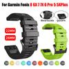 QuickFit 22mm 26mm Silicone Strap For Garmin Fenix 8 E 7X 6X Pro 5 5X Plus/Epix Pro Gen2 47mm 51mm Enduro 3 Bracelet Watchband