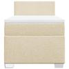 Cadre de lit avec matelas - Maison Exclusive - 80x200 cm - Tissu Crème - Relaxation maximale