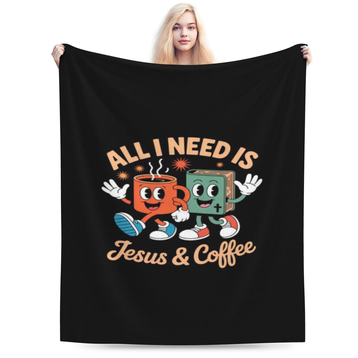 

Coffee Lovers Religious Cute Jesus Faith Custom Comfortable Party An UltraSoft Micro Fleece Blanket 75x100cm 30x40in