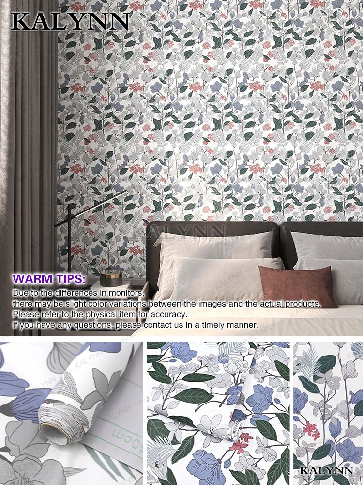 

Цветочные самоклеящиеся обои Подкладка для ящика Отслаиваемая контактная бумага Цветочная контактная бумага для спальни Виниловые наклейки на стену 5mx44cm (196inx17in)