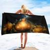 Beach Towel Planet Universe Space Microfiber Beach Towels,Super Absorbent Sand Free Quick Dry Travel/Pool Towel for Kids Adults
