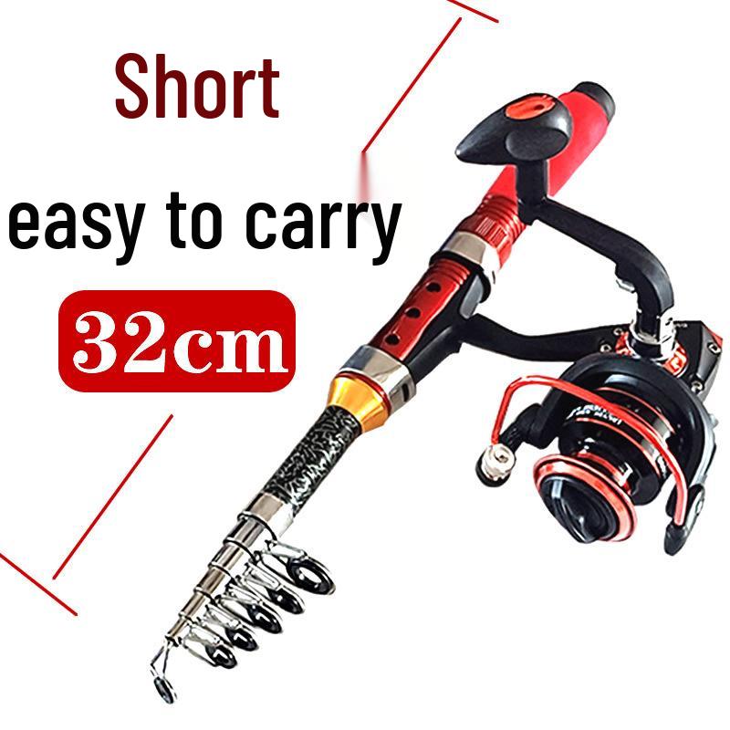 Compact Super Hard Carbon Sea Fishing Rod: Portable, Mini Rock Rod for Short-Distance Fishing.