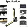USB Rechargeable LED Work Light Foldable Flashlight with Magnetic Hanging Hook Type-C Charging Torch or Camping Car Repair