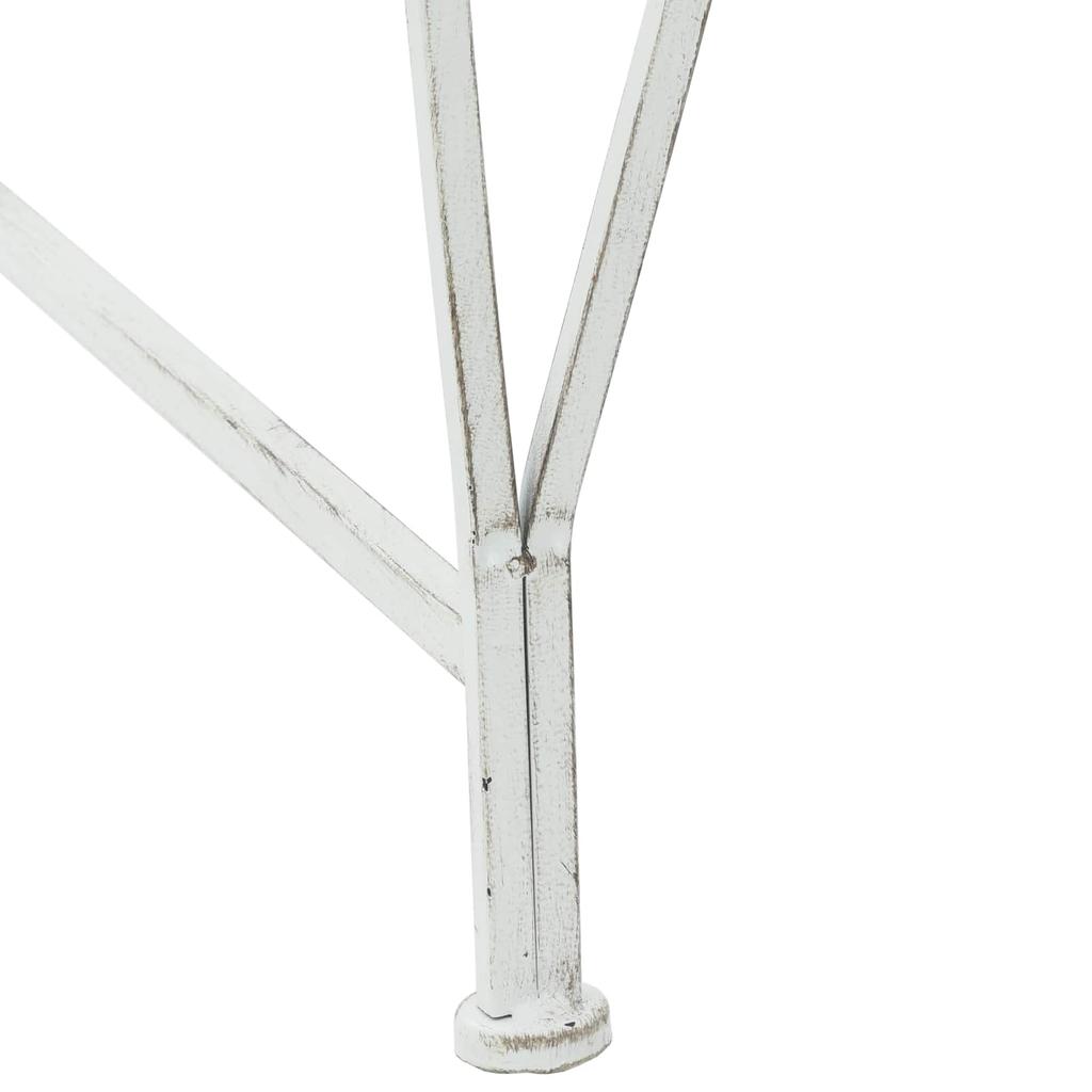 Tree Bench 4 Seater 160 x 80 x 89 cm Steel Antique White