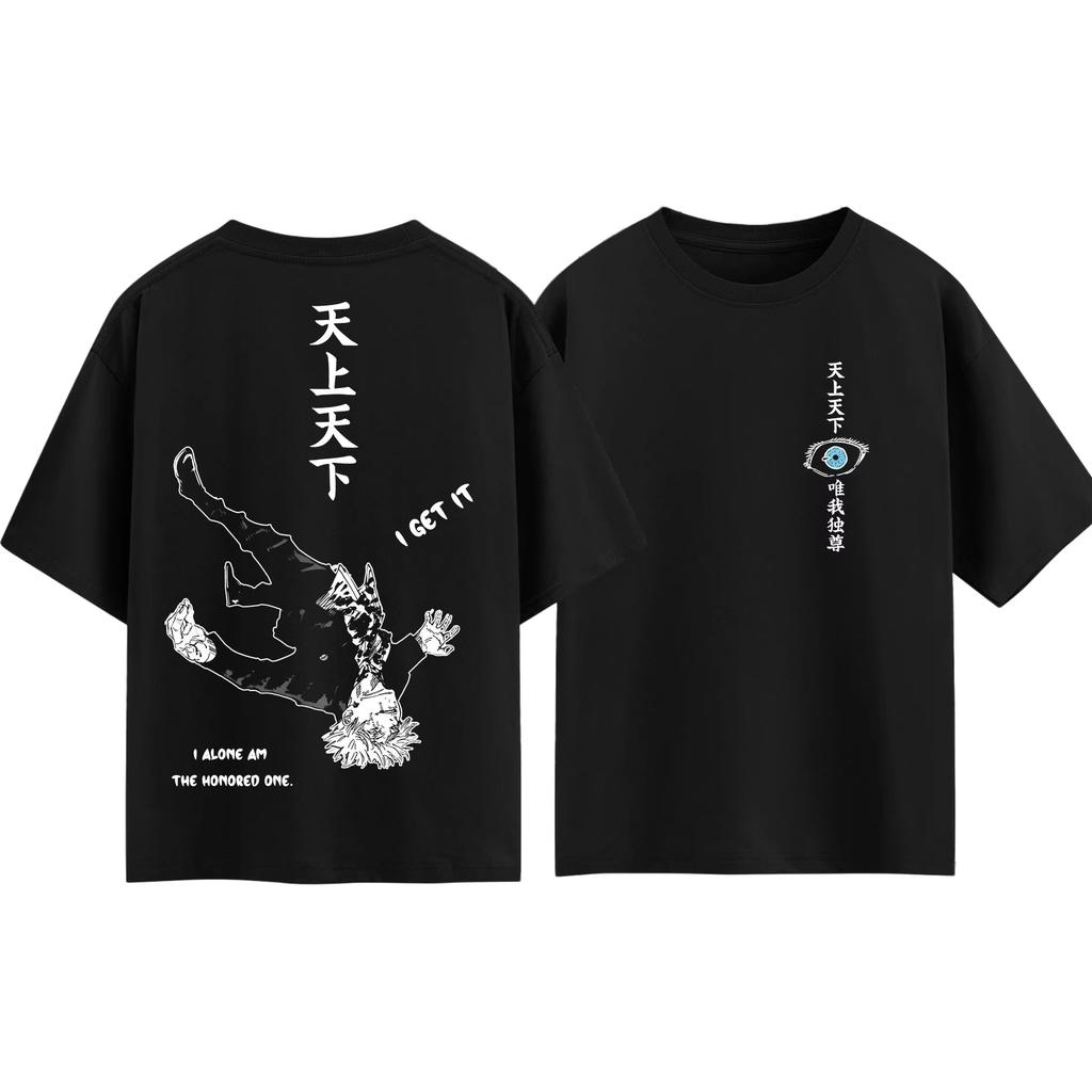 T-Shirt Jujutsu Kaisen Gojo Satoru, Outfit Estivo Unisex in Cotone Stile Y2K, Top alla Moda a Manica Corta per Fan di Anime, Streetwear