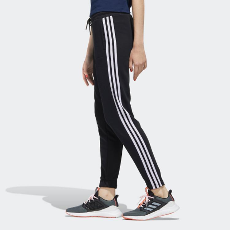 adidas Neo Solid Color Elastic Waist Sports Pants Women Pants Black FP7317