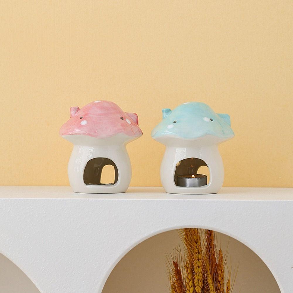 Romantic Mushroom Candle Holder Cartoon Mushroom Incense Burner  Yoga Studio