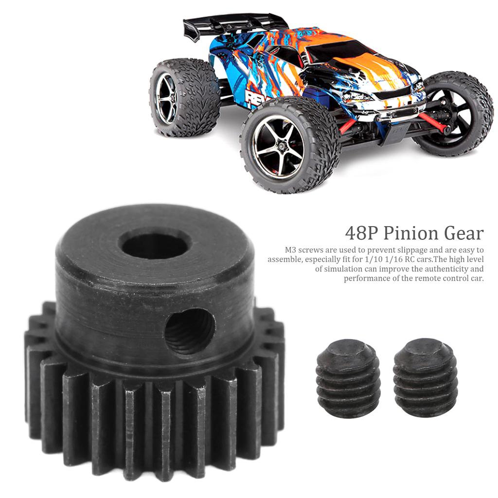 48P Metal Pinion Motor Gear Set 23T AntiRust Fit for 1/10 1/16 Model RC Car Motor Parts