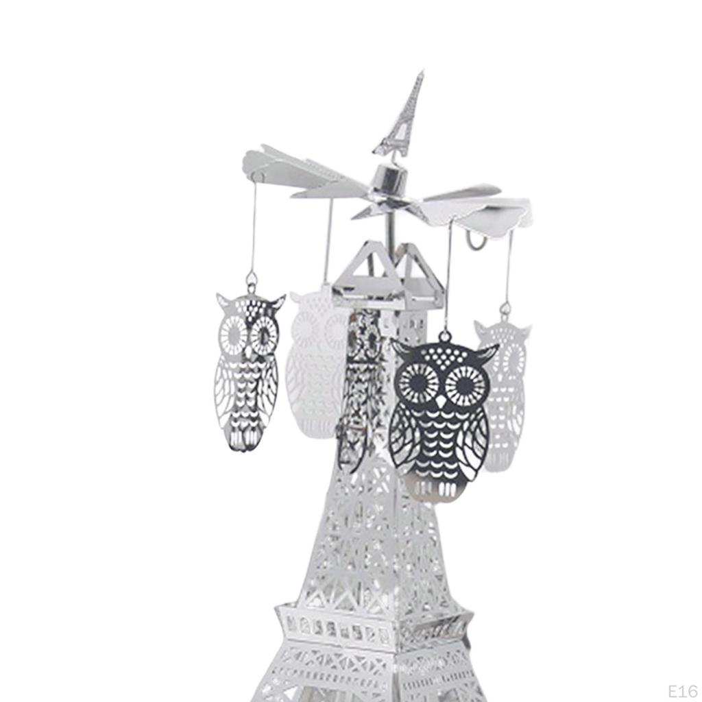 Figurine Rotating Candlestick Tabletop Centerpiece Wedding Gift Elegant