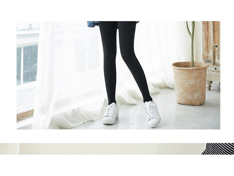 Women's High-Waisted Fleece-Lined Cotton Leggings, Slimming & Warm for Outdoor Wear, Perfect for Autumn & Winter.