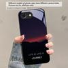 Lake Aurora Ice Surface For iPhone 17 Air 16 E 15 Plus 14 Pro Max 13 12 Mini 11 5 6 7 8 Plus XR XS Max SE Black Glass Phone Case