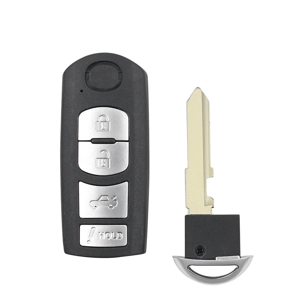 KEYYOU Fob 2/3/4 Buttons Smart Car Key Shell Case For Mazda 3 5 6 CX-5 CX-7 CX-9 MX-5 Miata RX-8 2006-2018