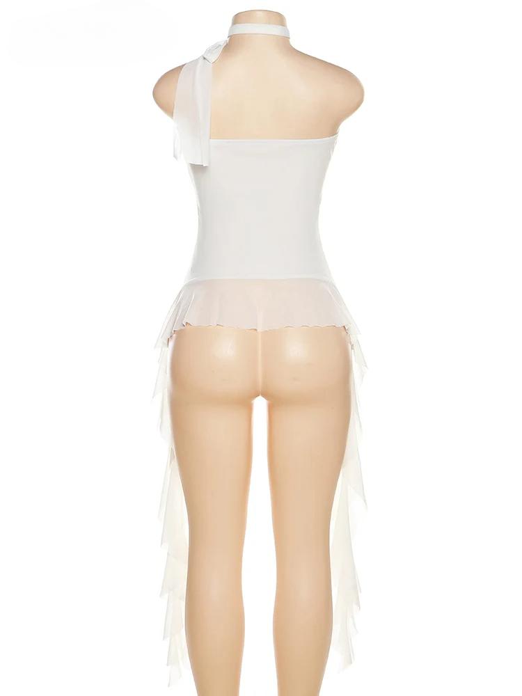 Summer Sexy Off-Shoulder Women Crop Top Casual Strapless Lace Corset Tops Streetwear Fashion Club Party Lady Sense of Design Tank Top