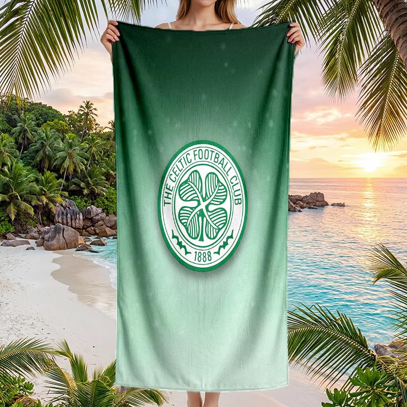 Celtic FC Print Quick Dry Beach Towel Microfiber Absorbent Portable Travel Swimming Towel