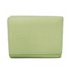 Used 9539 Embossed Logo Mini Wallet 731694 0E8IG 3801 7942 Pastel Trifold Compact Japan Exclusive Light Green Unisex