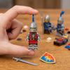 4 Peças Micro Cavaleiro Medieval Bloco de Construção Brinquedo DIY Cavaleiro com Armadura Leve Pesada Figura Mini Blocos de Construção Brinquedo de Montagem Decoração Presente para Colecionadores