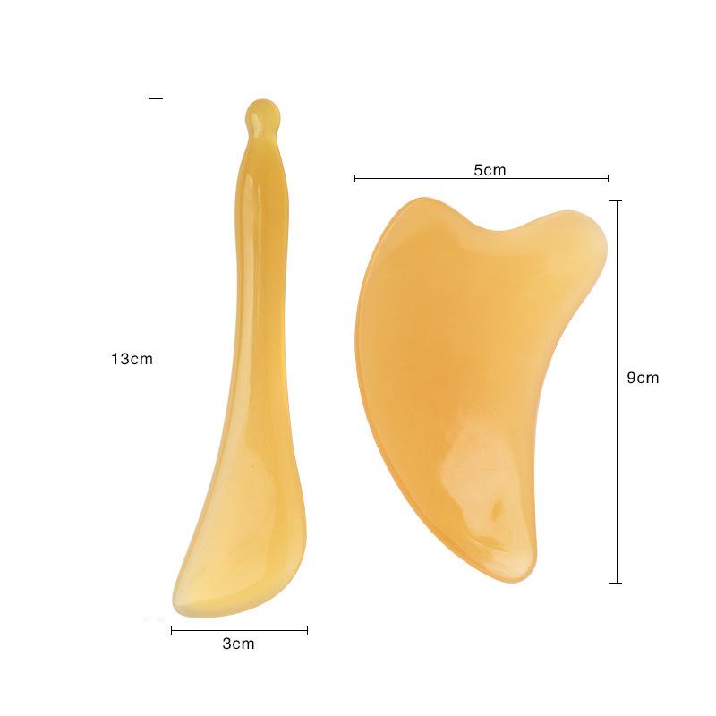 Gua Sha Gesichtsschönheit Augenmeridian Schabewerkzeug - Nicht-Ox-Horn Universeller Gesichts- & Körperabzieher