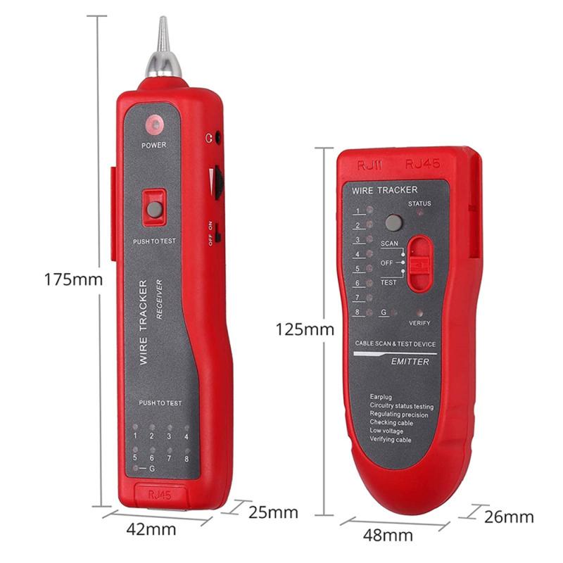 JW-360 Network Telephone Line Finder Network Signal Wire Finder Network Line Checking Instrument Cable Detector Line MeterTester