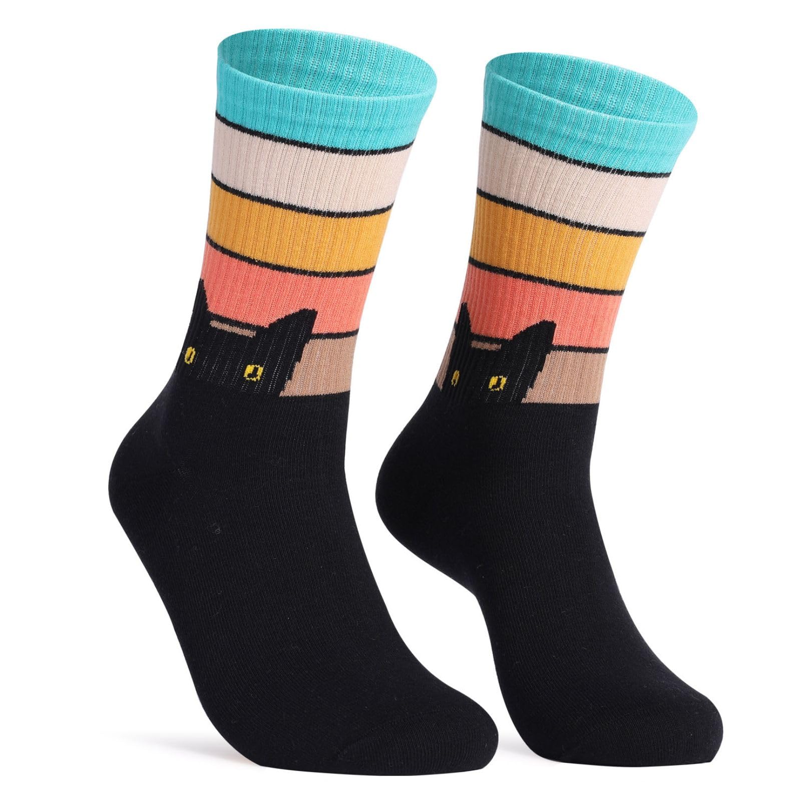 

Cat Black Cat Funny Socks [Himemaru] Socks, Women s, Socks, (Pastel)