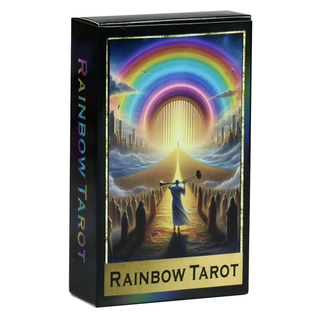 10.3*6cm Rainbow Tarot Deck 78 Colorful Tarot Oracle Cards Illustration Divination Wisdom Oracle Cards RWS System for Beginners