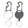 Key Heavy Duty Pull Sporty Reusable High Resilient Carabiner Metal Wire Hook Retractable Chain for