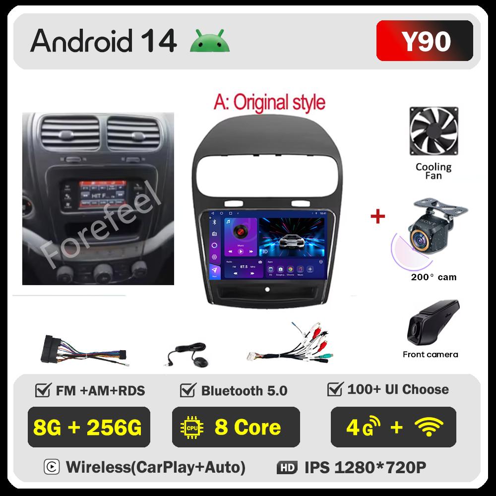 Car Android For Dodge Journey Fiat Leap 2012 -2020 Car Radio Video Stereo No 2din Touch Screen WIFI DVD Bluetooth 5G Automotive