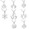 ZRM Sieraden Roestvrij staal Spel Genshin Impact Ketting Geo Cyro Dendro Electro Pyro Oog van God Element Cosplay Mode Metaal